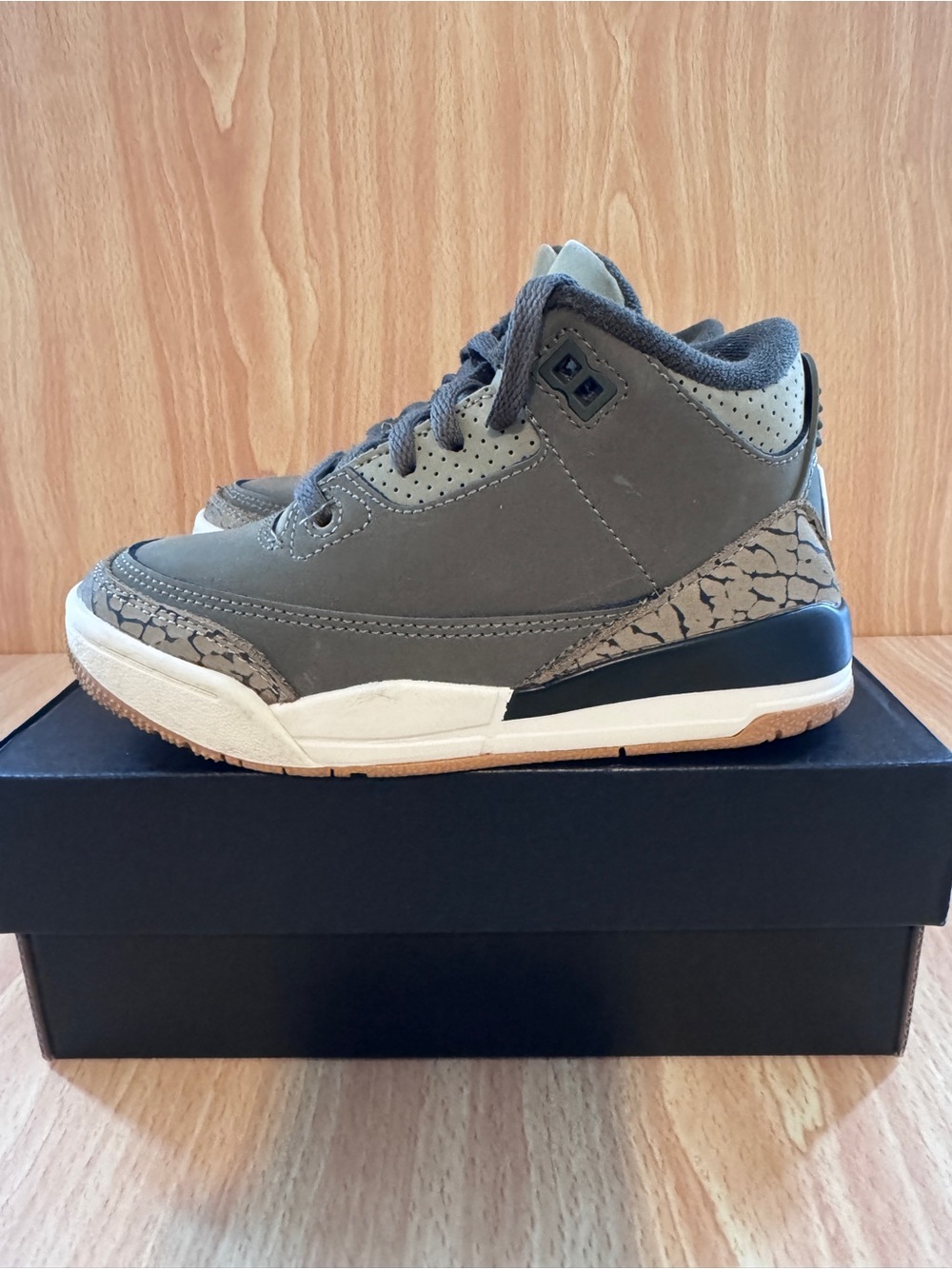 Air Jordan 3 Retro (PS) Medium Olive/Olive Kid’s Basketball Shoes
